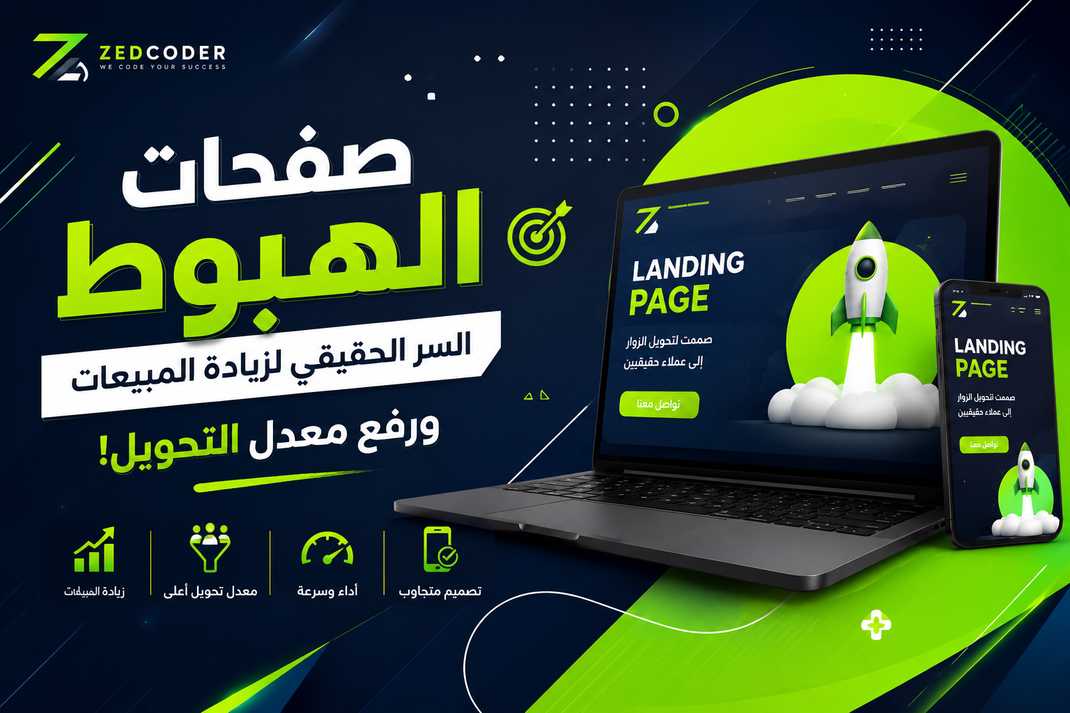 صفحات الهبوط الاحترافية | كيف تزيد المبيعات وترفع معدل التحويل؟ | ZedCoder
